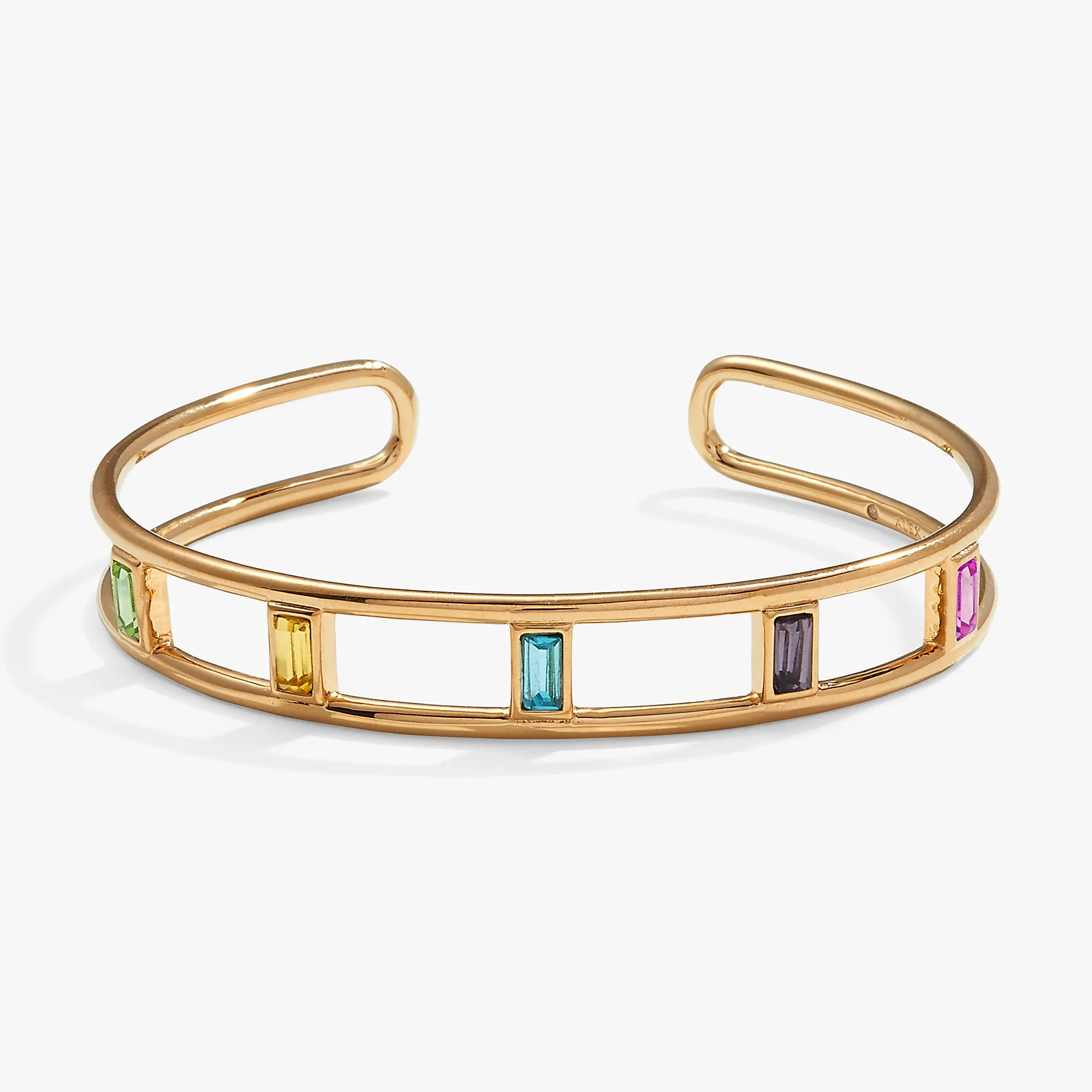 ‘90s Nostalgia Multicolor Crystal Cuff Bracelet