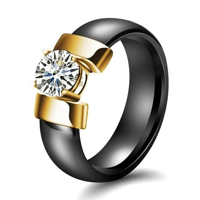 Black and white promise ring sets for couples