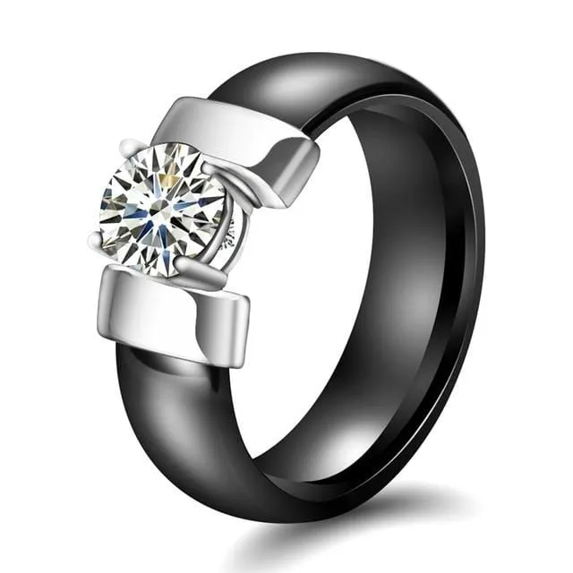 Black and white promise ring sets for couples