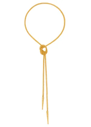Bolo Tie Necklace in Gold