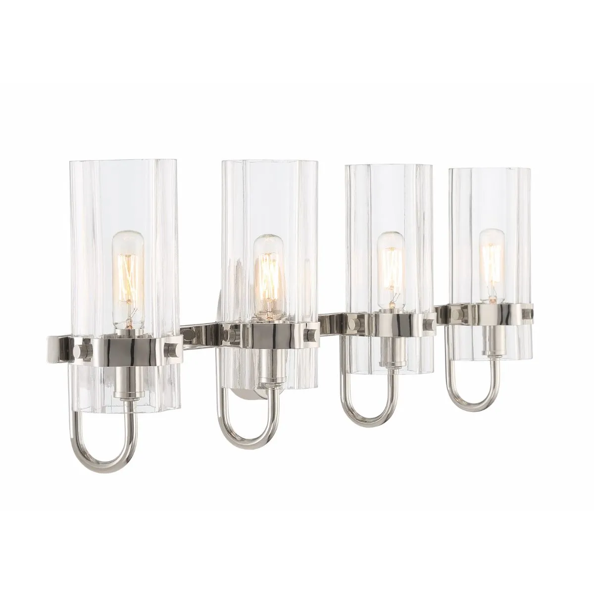 Brook 31 in. 4 Lights Vanity Light Polished Nickel Finish