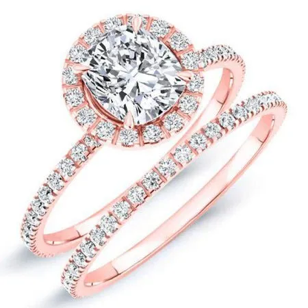 Columbine - GIA Natural Cushion Diamond Bridal Set