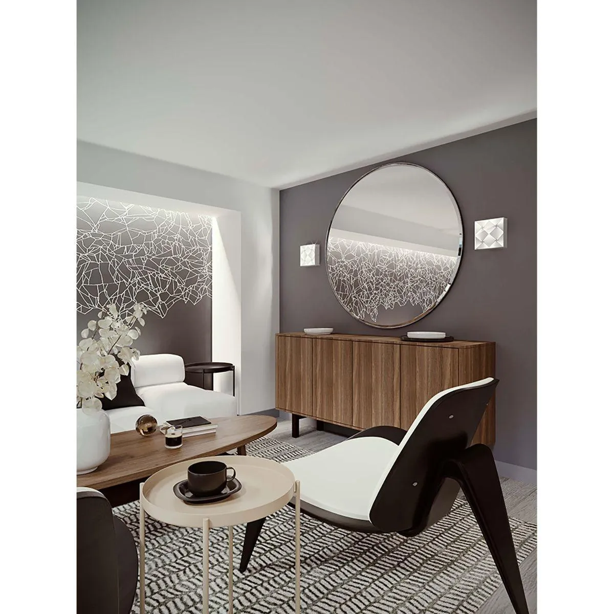 Commons 27 in. LED Wall Light White Finish