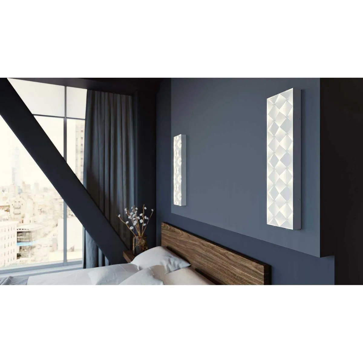 Commons 27 in. LED Wall Light White Finish
