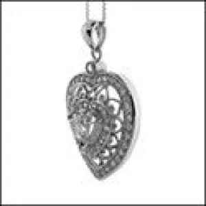 Cubic Zirconia Cz 2 Heart Pendant