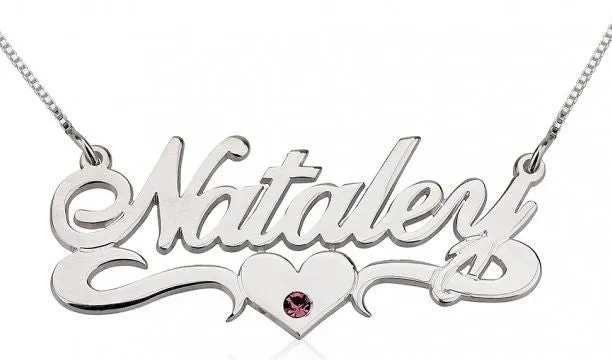 Cursive Heart Stone