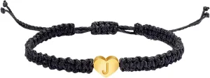Dainty Link Chain Bracelet Handwoven Gold Love English 26 Initials Lovers Girlfriends Friendship Bracelet With Classic Cuff Bangle Dainty Bracelet- Men (J, One Size)