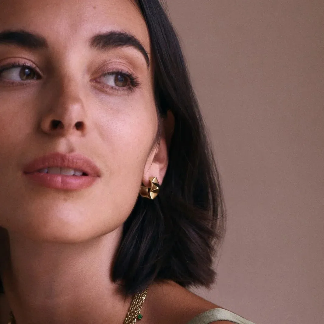 Edblad Peak Rivet Creoles Earrings - Gold