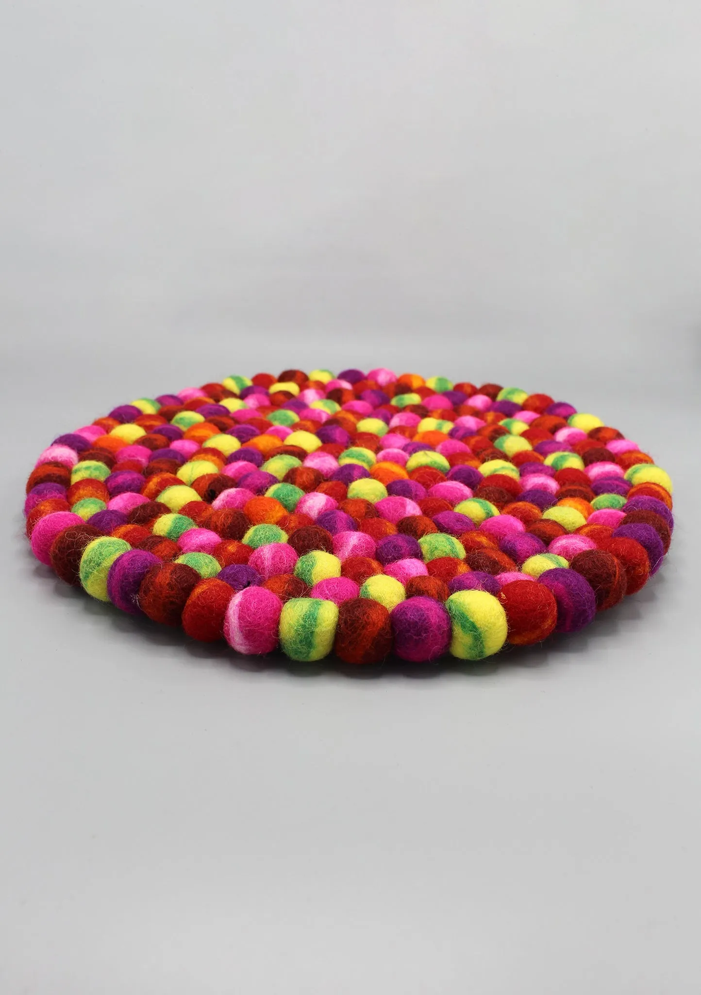 Felt Ball Modern Dining Decor Large Trivet