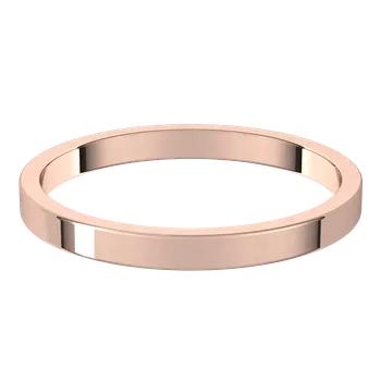 Flat Simple Gold Wedding Band
