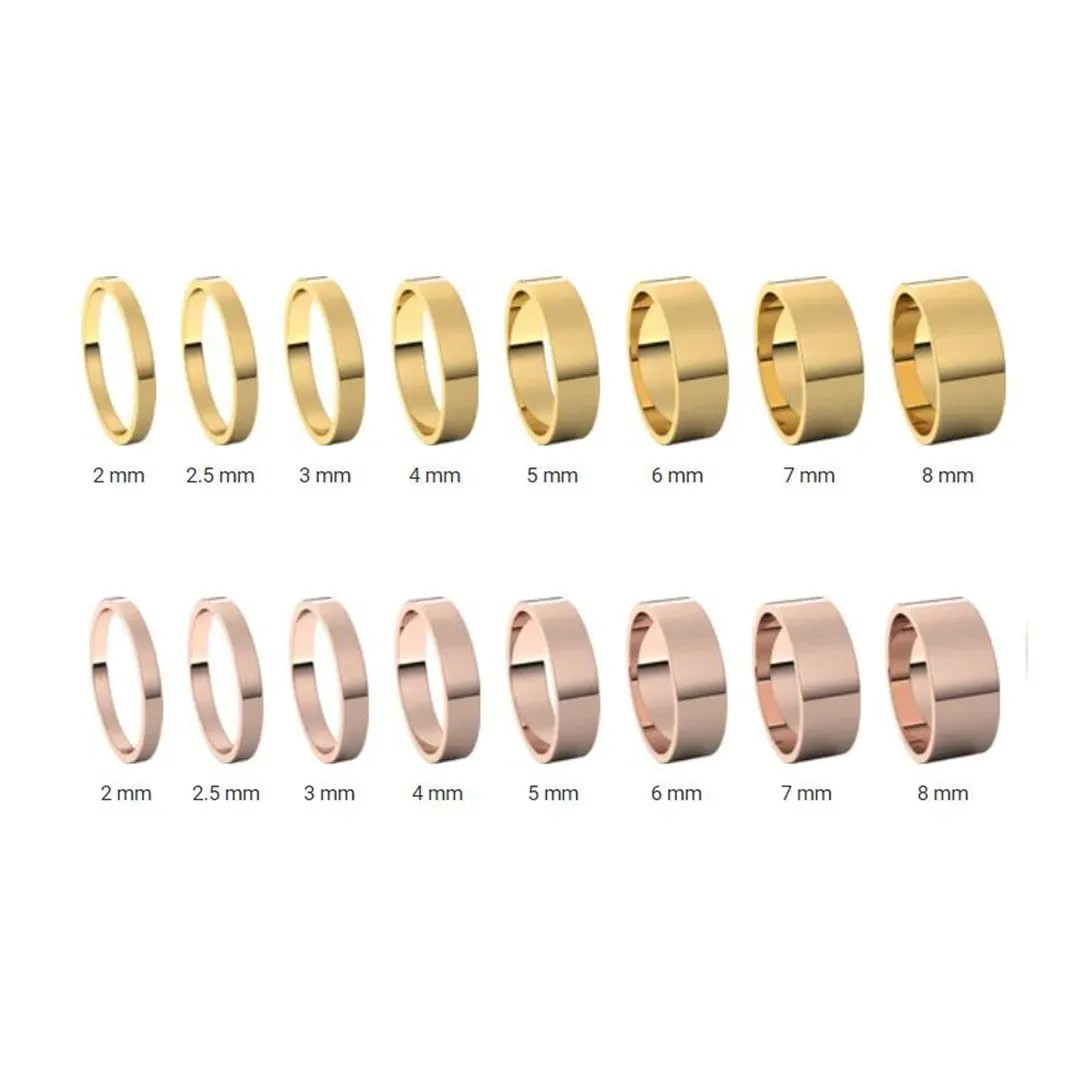 Flat Simple Gold Wedding Band