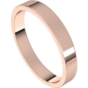 Flat Simple Gold Wedding Band