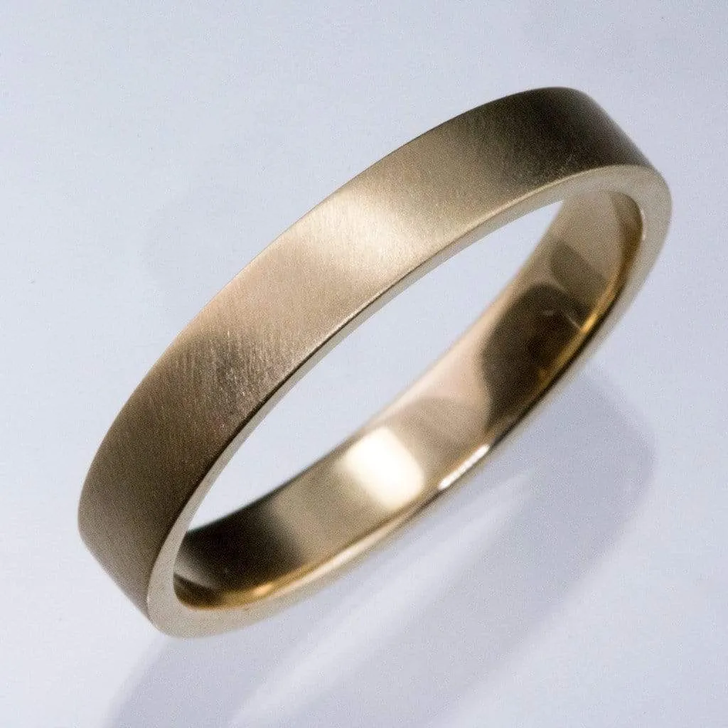 Flat Simple Gold Wedding Band