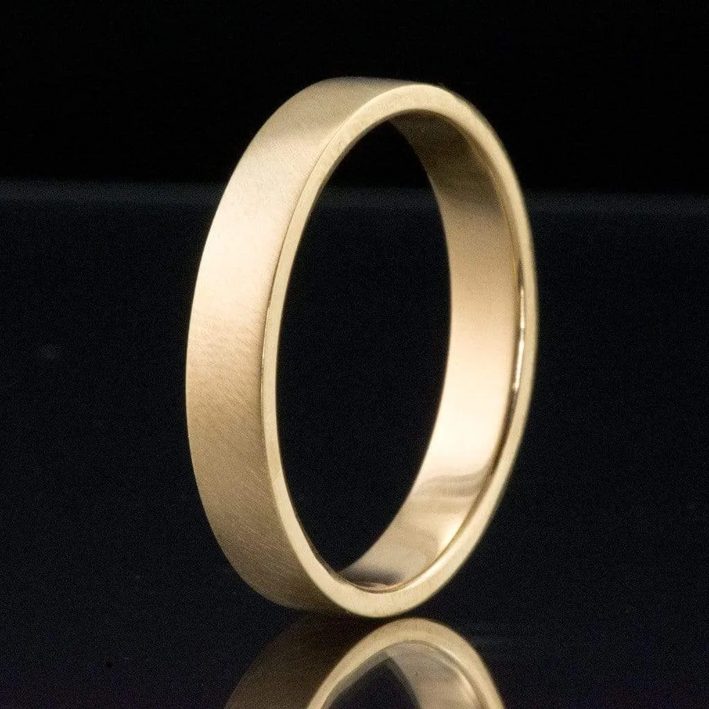 Flat Simple Gold Wedding Band