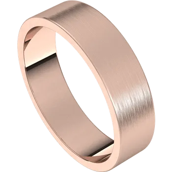 Flat Simple Gold Wedding Band