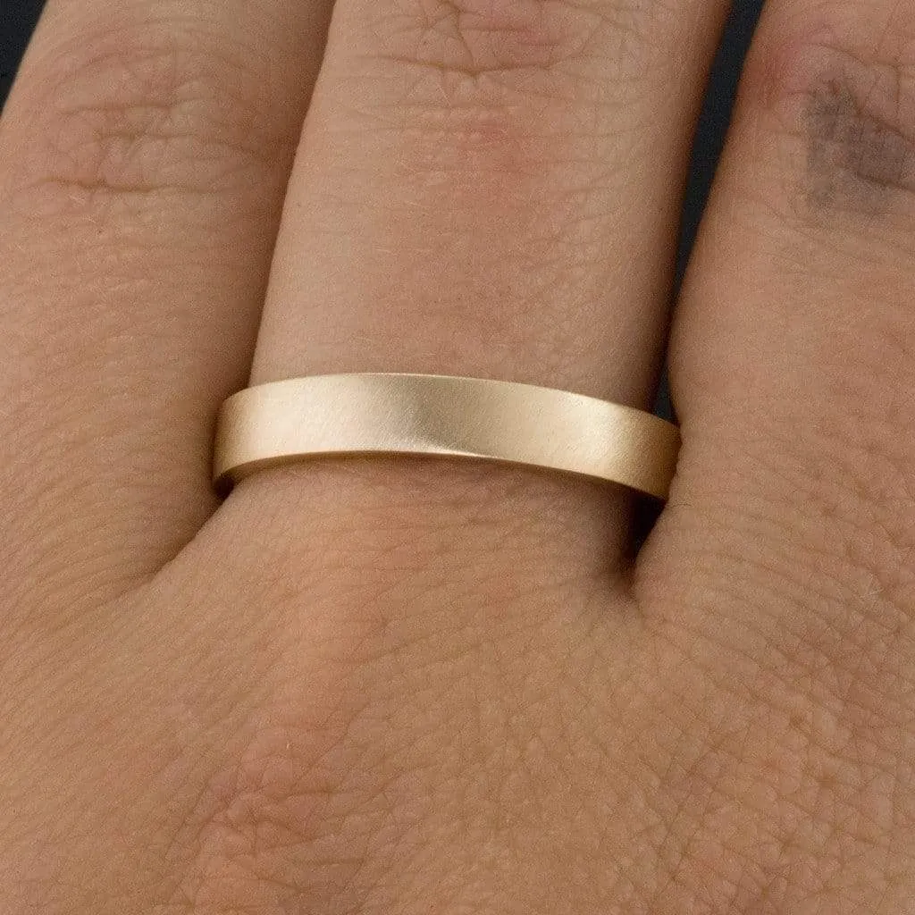 Flat Simple Gold Wedding Band