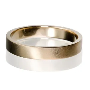 Flat Simple Gold Wedding Band