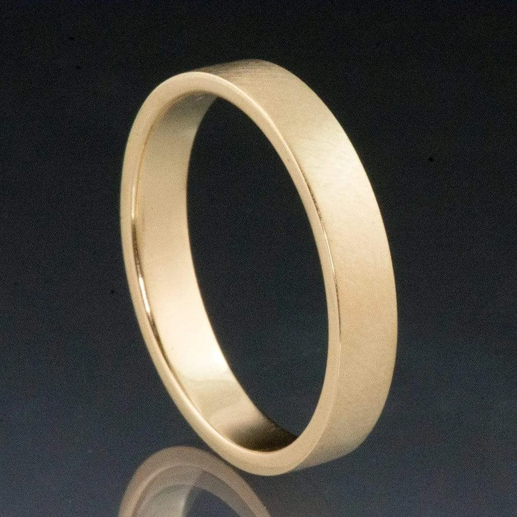 Flat Simple Gold Wedding Band