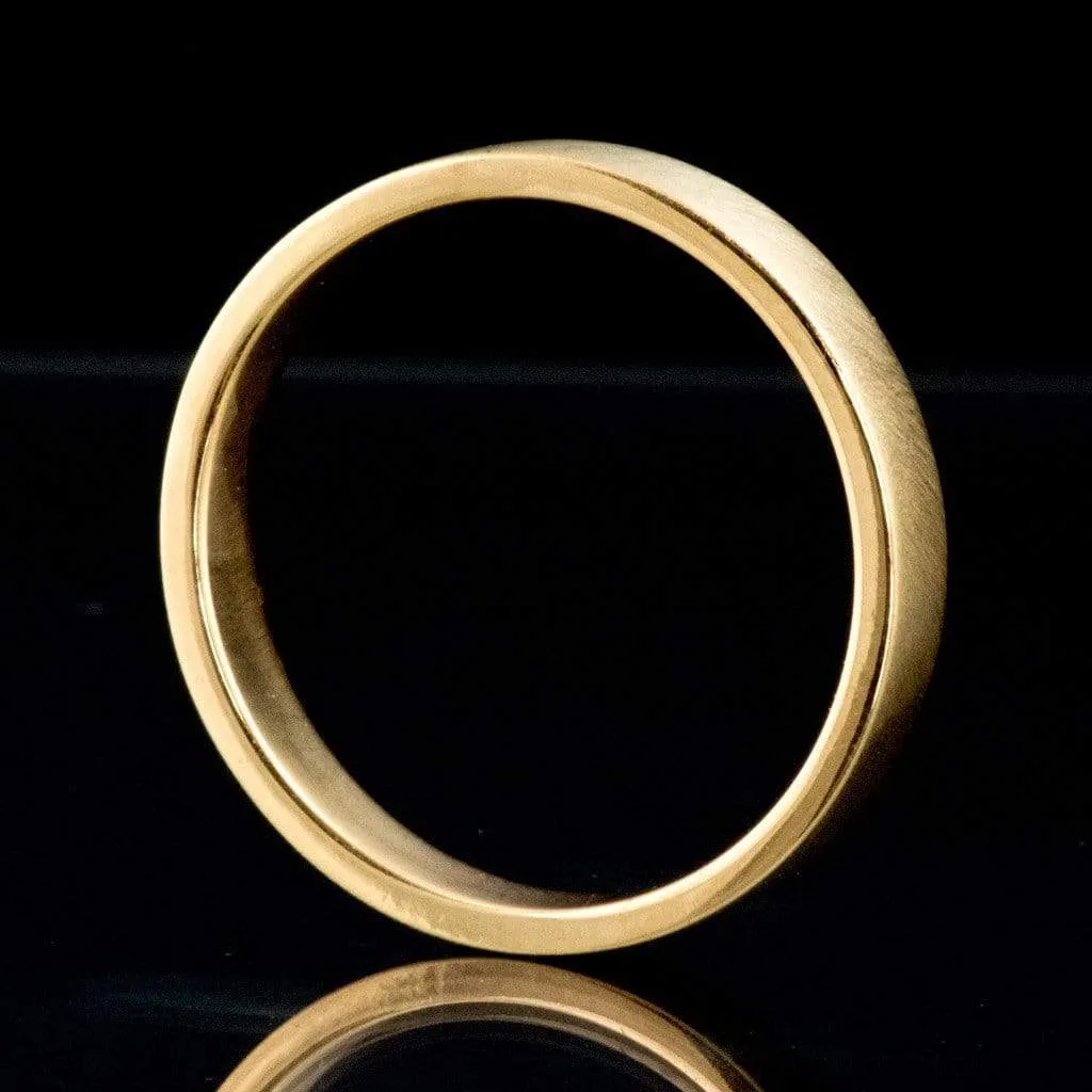 Flat Simple Gold Wedding Band