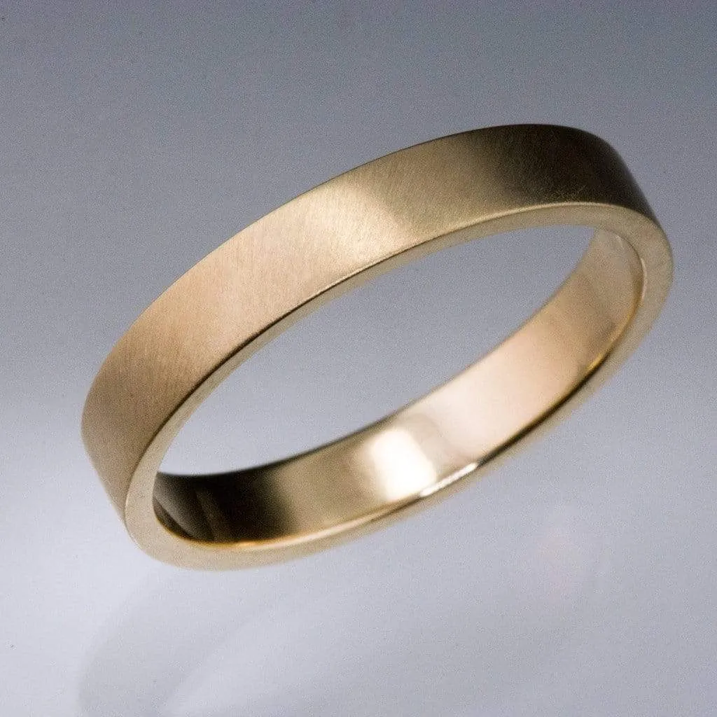 Flat Simple Gold Wedding Band