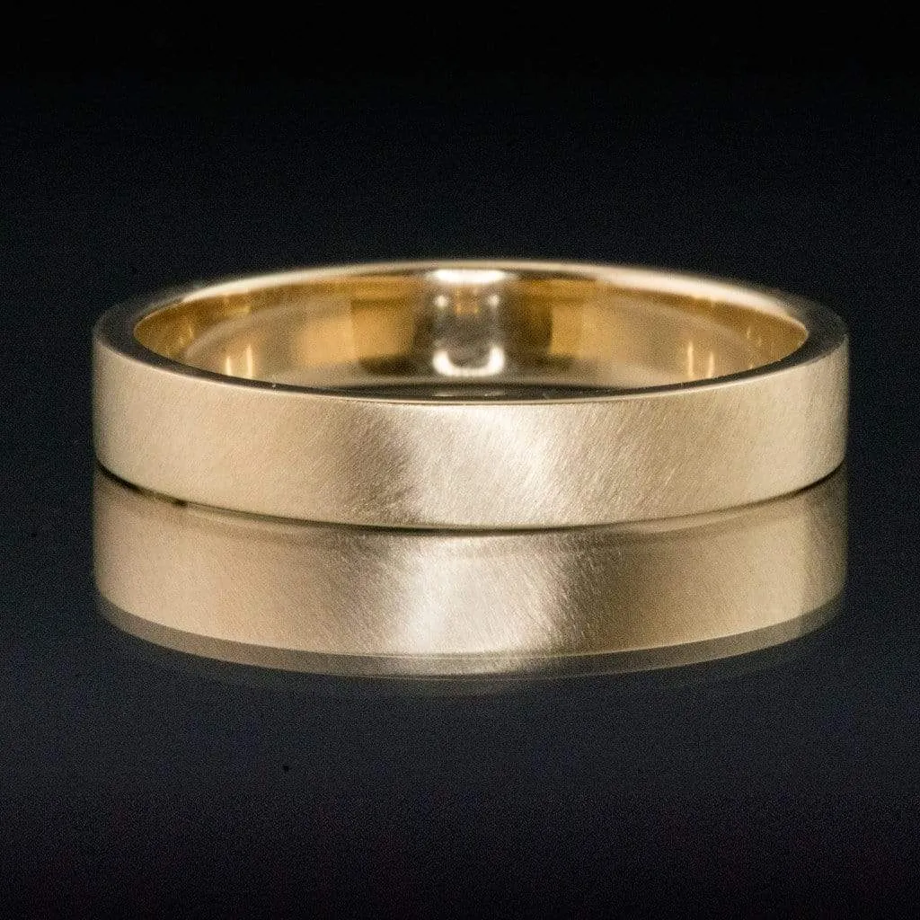 Flat Simple Gold Wedding Band