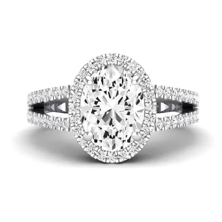 Freesia - GIA Natural Oval Diamond Bridal Set