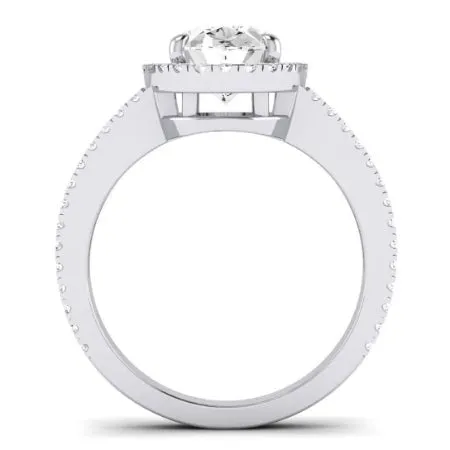 Freesia - GIA Natural Oval Diamond Bridal Set
