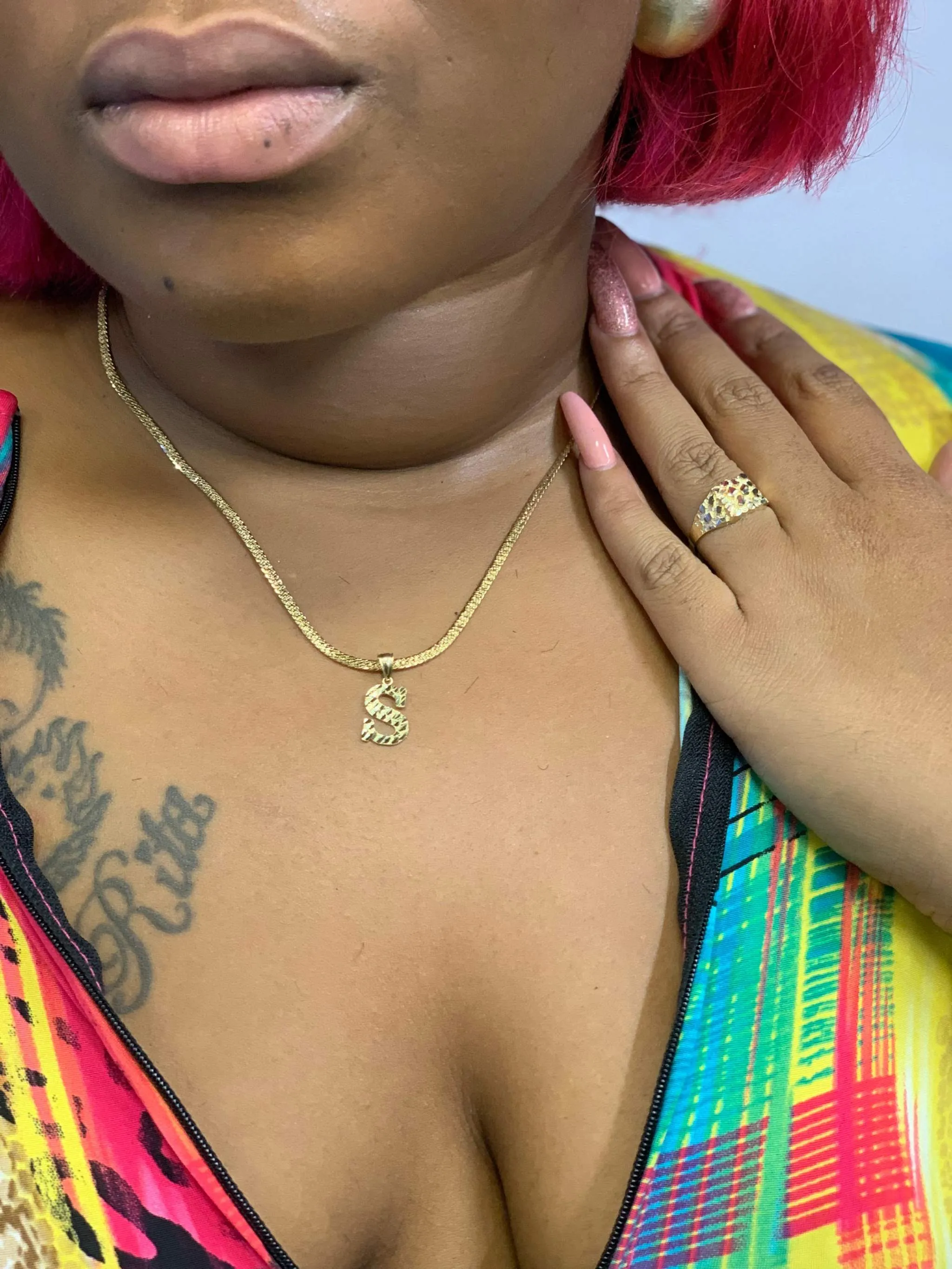 Genuine Solid 10k Gold Pendants with 14k Gold Dipped Nugget Chain