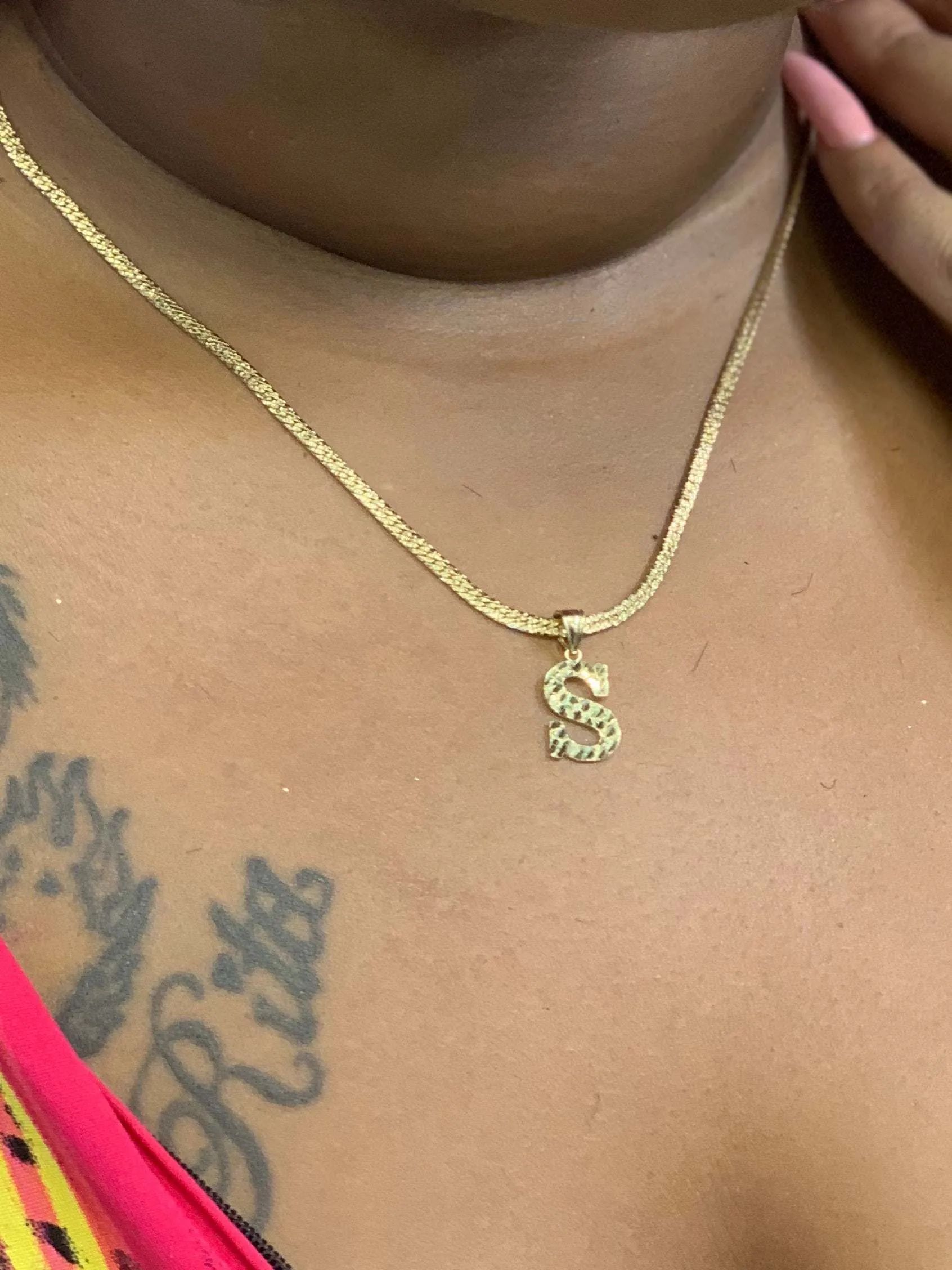 Genuine Solid 10k Gold Pendants with 14k Gold Dipped Nugget Chain