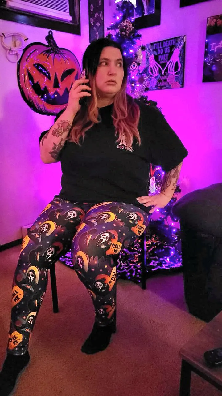 Ghostface Neon (Semi-Exclusive) - High-quality Handcrafted Vibrant Leggings