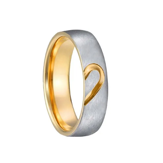 Heart couple rings
