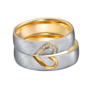 Heart couple rings
