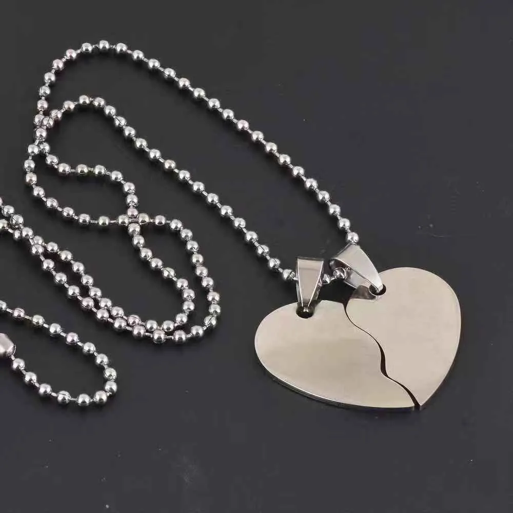 Heart Shape Stainless Steel Tags   60cm Bead Chains Fashion men pendants Army Tags