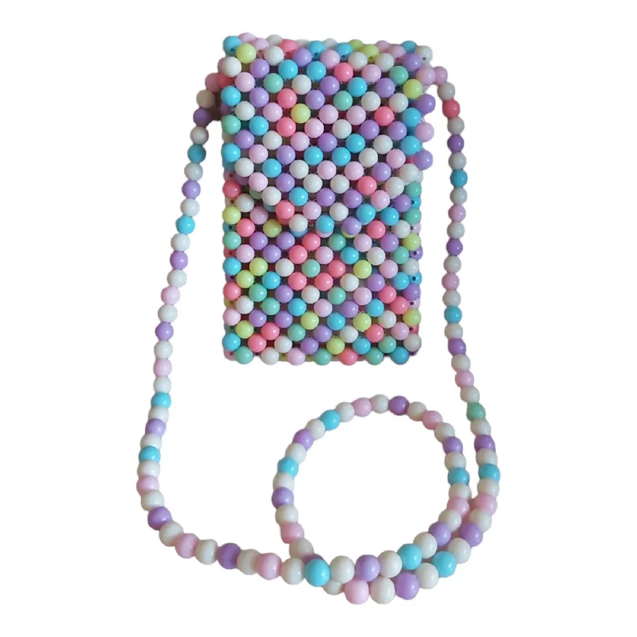 Le Caro Craft Colorful Pearl Cross Bag For Woman