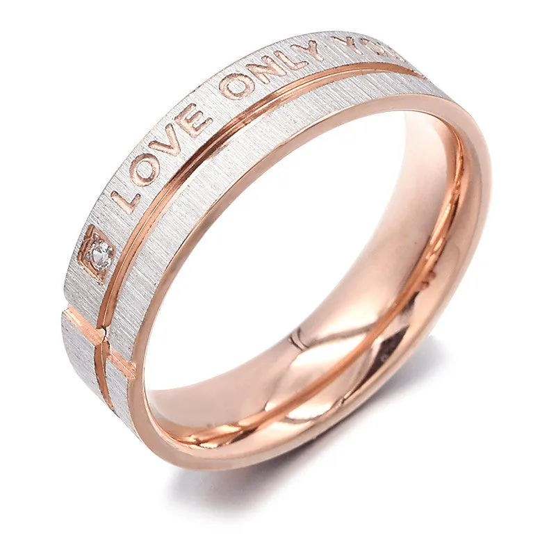 Love only you couple rings