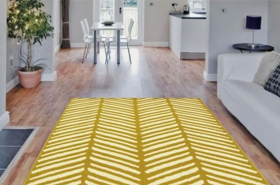 Maestro Herringbone Ochre Rug