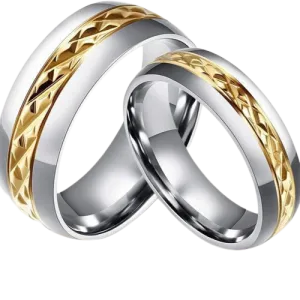 Marriage couple wedding ring set gold