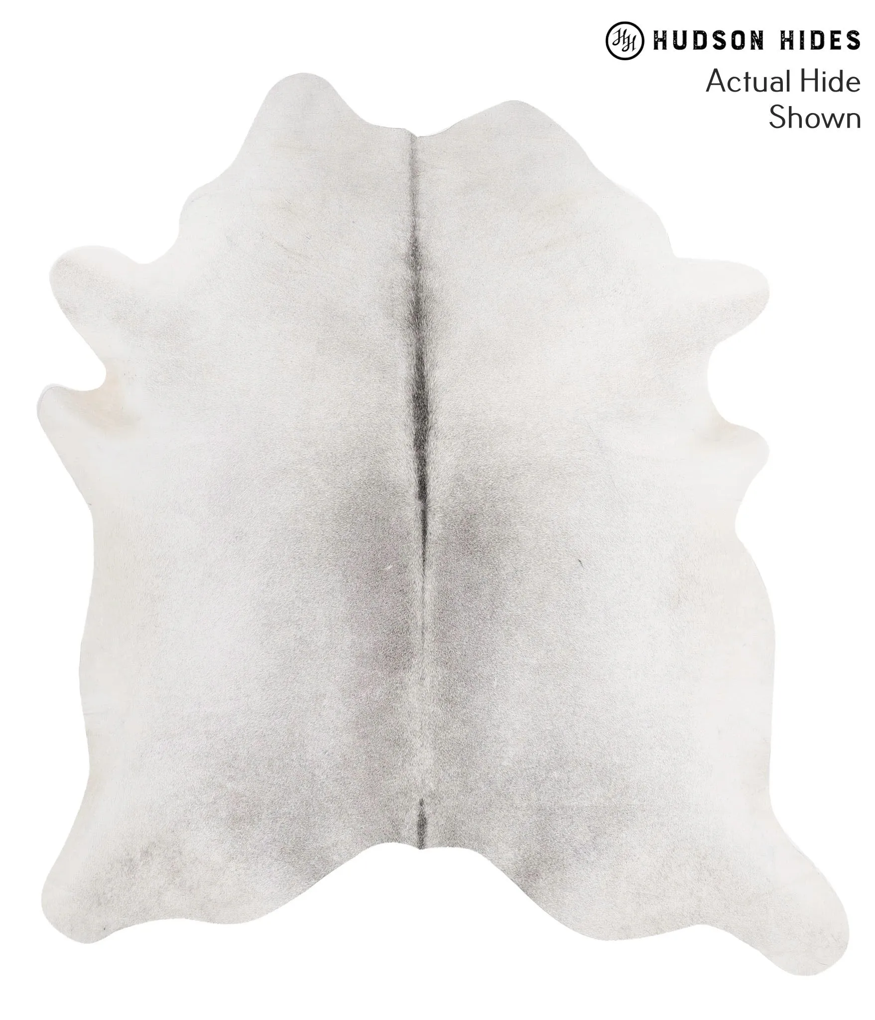 Medium Grey X-Large Brazilian Cowhide Rug 7'2"H x 6'7"W #69876 by Hudson Hides
