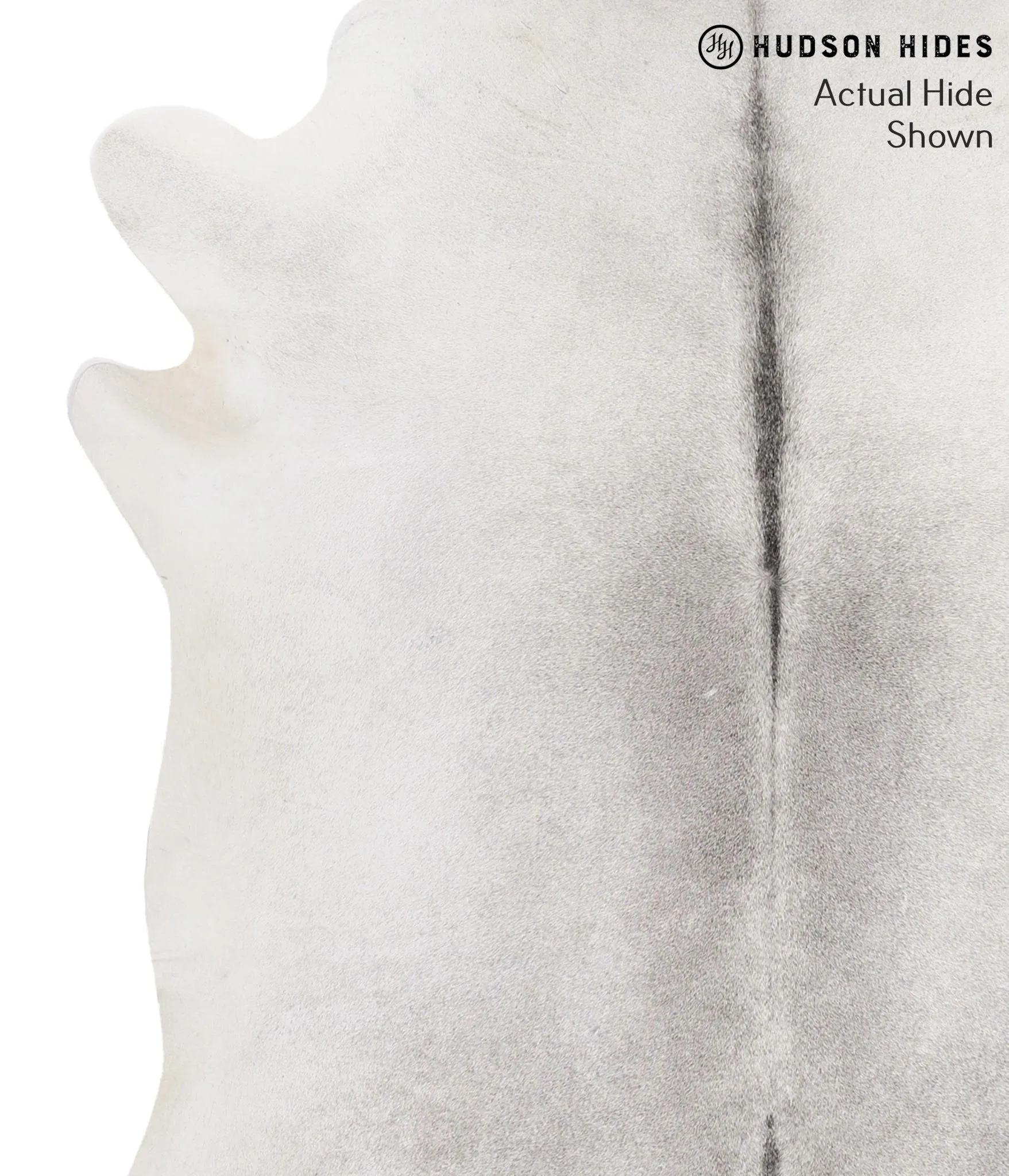 Medium Grey X-Large Brazilian Cowhide Rug 7'2"H x 6'7"W #69876 by Hudson Hides