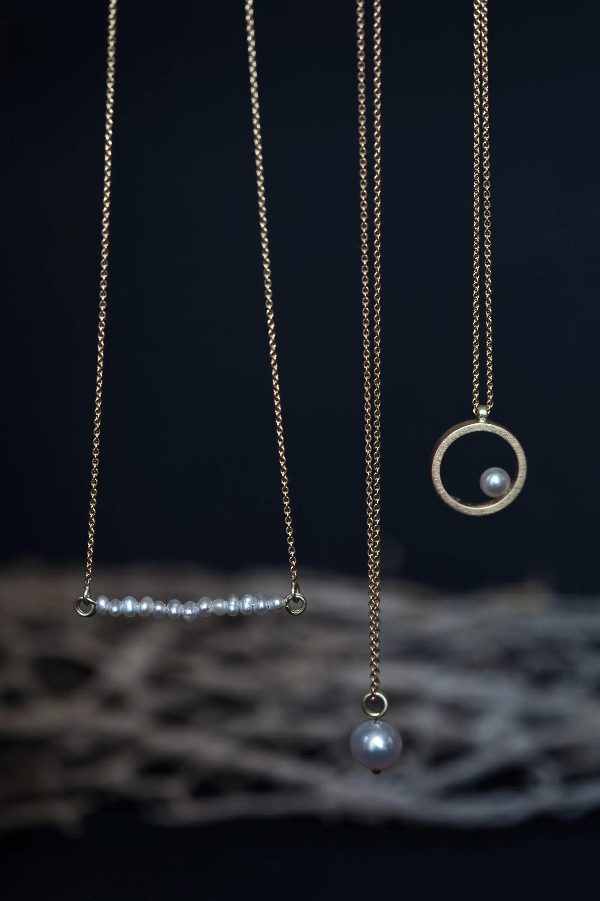 Multi Pearls Minimal Necklace