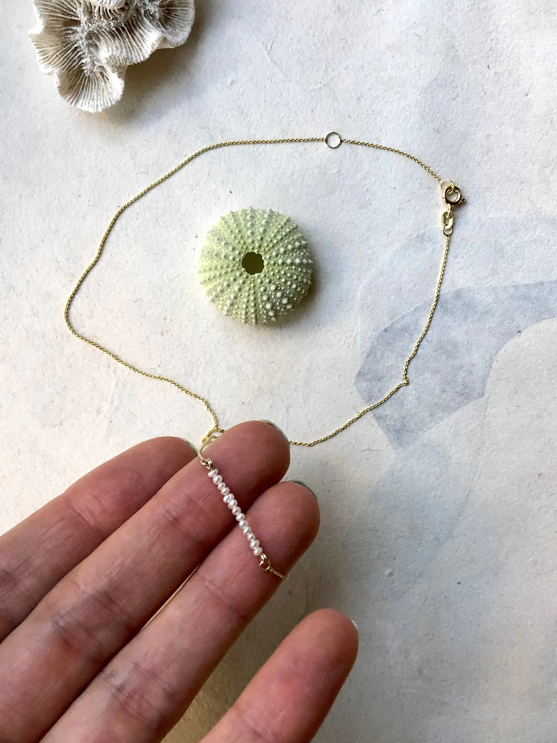 Multi Pearls Minimal Necklace