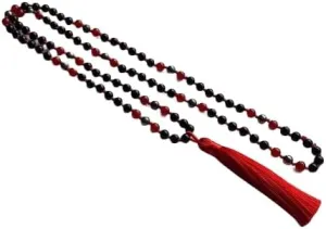 Natural Onyx, Pyrite, Carnelian 6mm 108 Mala Beads, Spiritual, Meditation Beads, Reiki, Japa Mala, Buddhist Prayer Beads, Yoga Bracelet, healing beads LKMALA-RRGU-1990