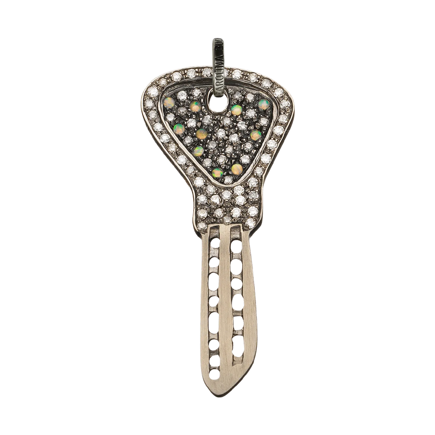 Pavé Bow Key Pendant