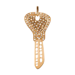 Pavé Bow Key Pendant
