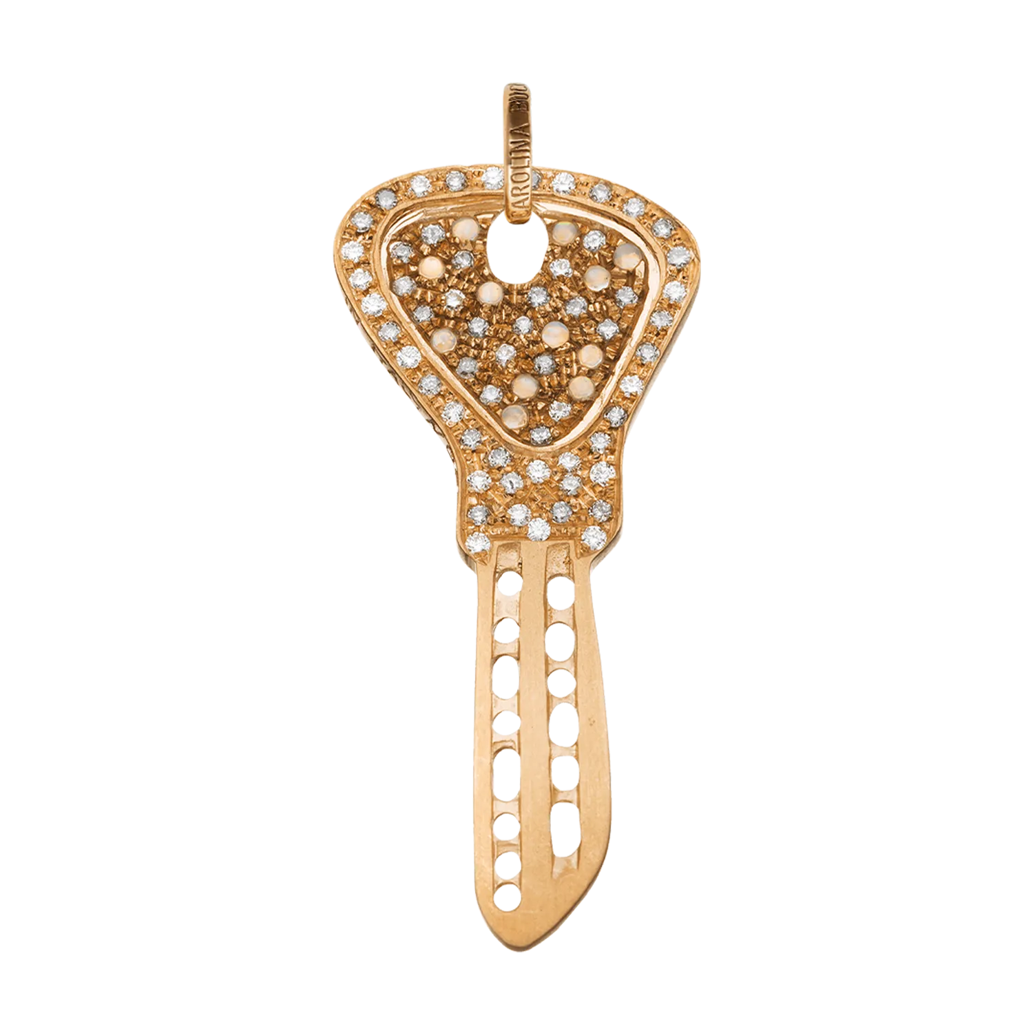 Pavé Bow Key Pendant
