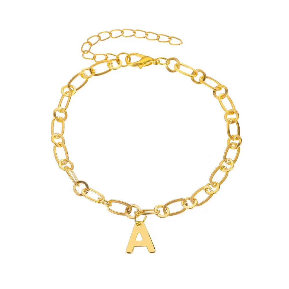 Shiny Letter Diamond Anklet