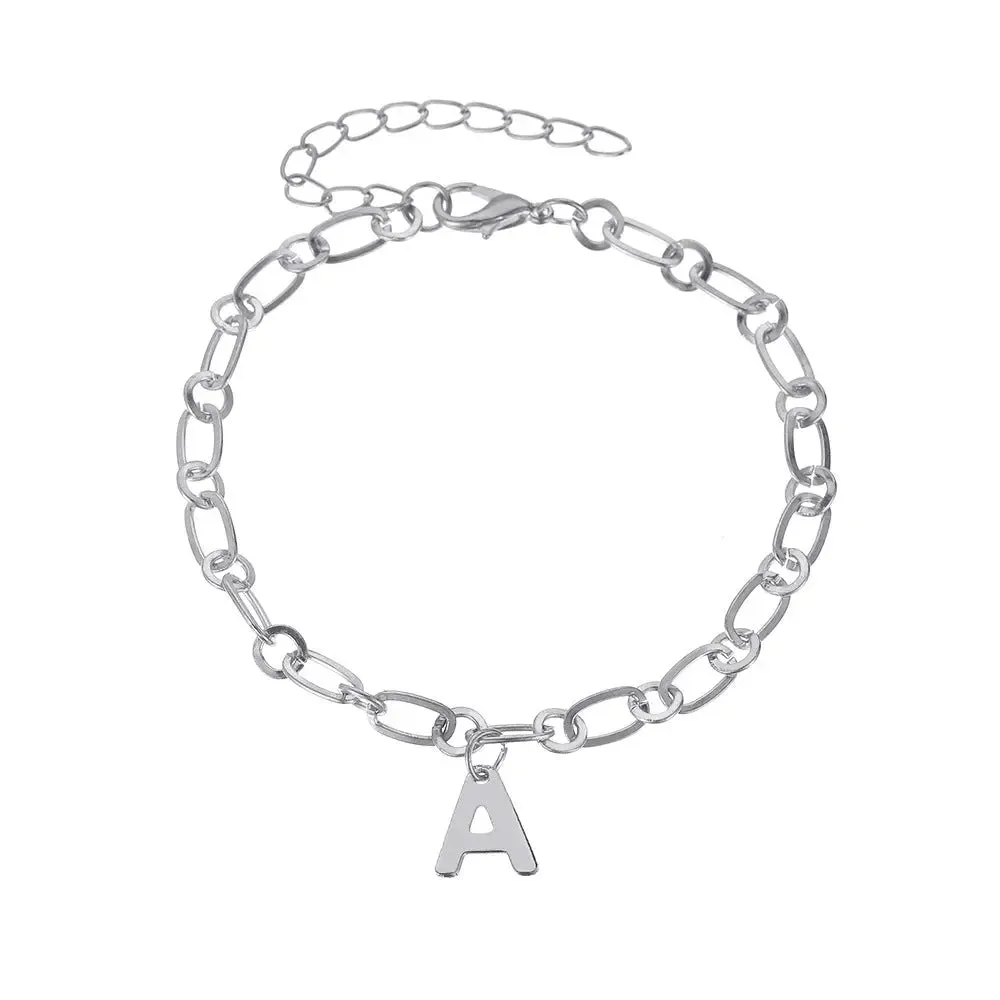 Shiny Letter Diamond Anklet