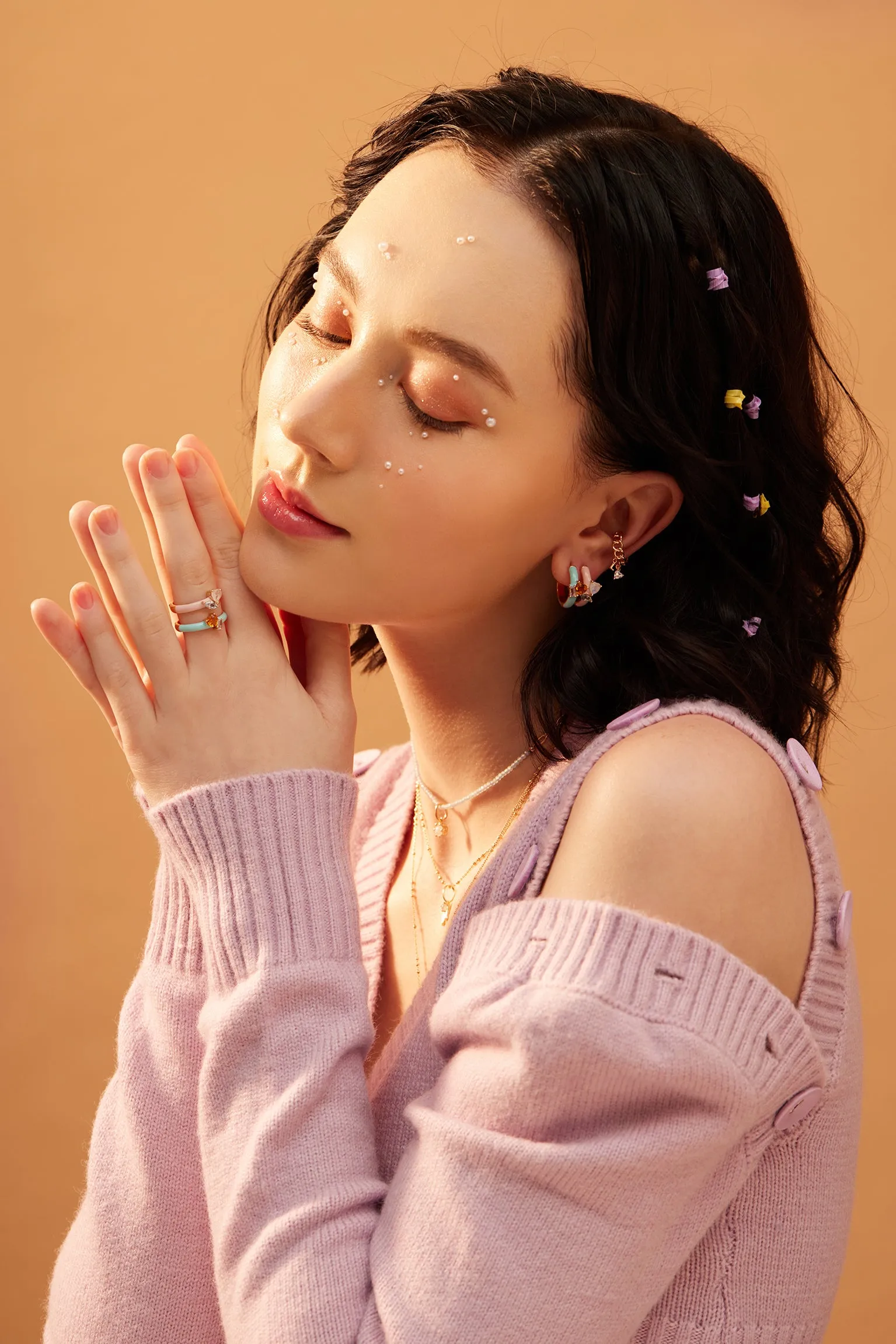 Silver LOVE Dangle Ear Cuff