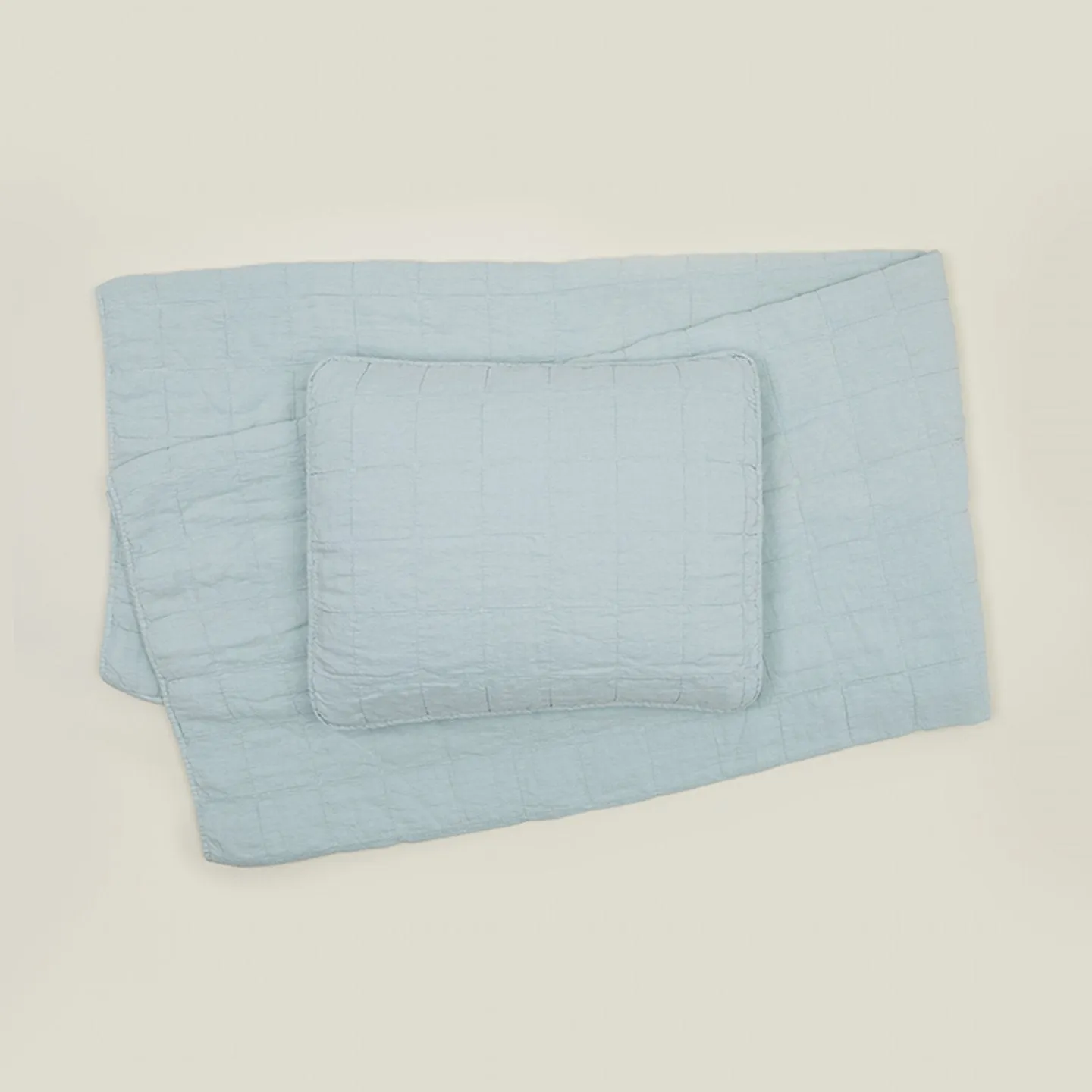 Simple Linen Quilt - Sky