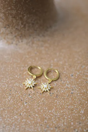Star Pendant Hoop in Gold